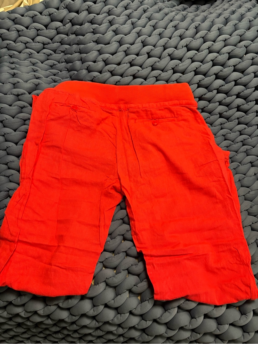 Love Tree Bright Orange linen blend pants - Picture 2 of 3